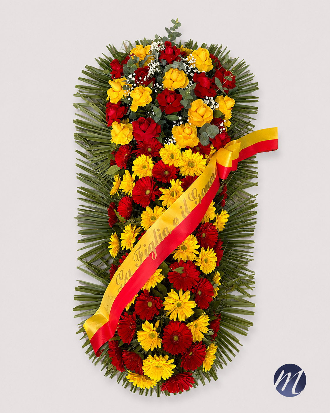 Copribara di rose gialle e rosse